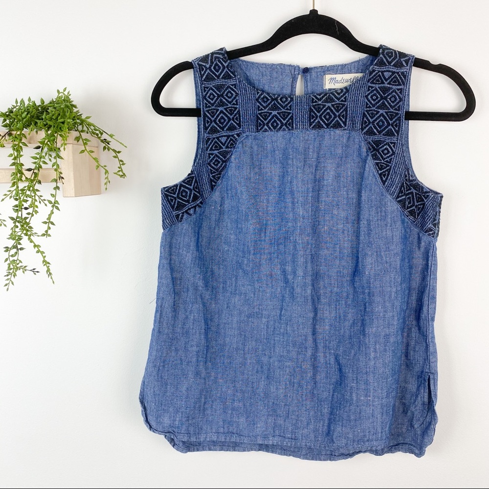 Madewell boho chambray tank top size‎ XS
